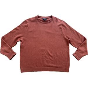 Patagonia Men's Recycled Cashmere Crewneck Sweater Wool XL Burnt Orange Red